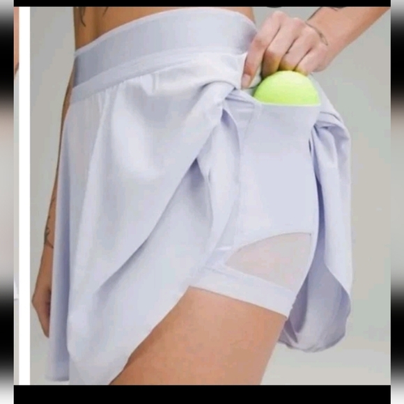 Lululemon Womens Court Revival High Rise Tennis Pickleball Skort Pastel Blue 4 - Picture 3 of 12